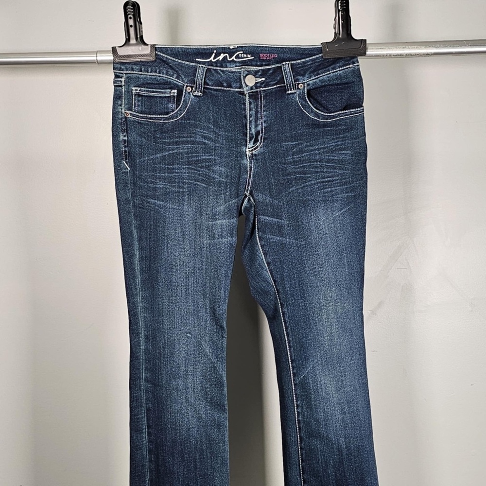 INC International Concepts Women's Dark Blue Boot Cut Jeans -12
